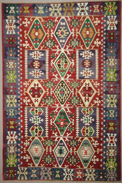 Vintage Ushak Kilim Rug R7885