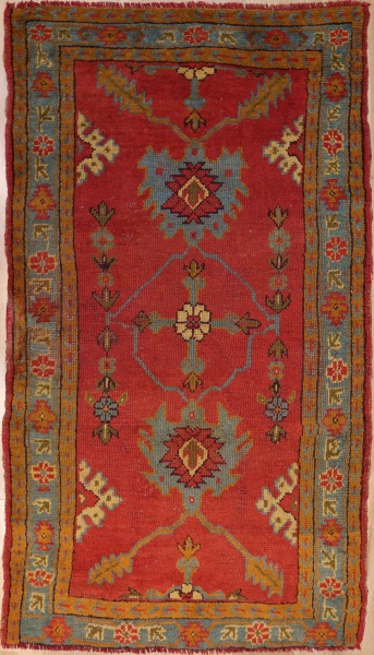 R5362 Vintage Ushak Turkish Rug