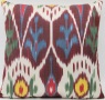 i197 - Handmade Burgundy Silk Ikat Cushion Covers