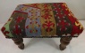 R4742 Antique Turkish Kilim Footstool