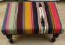 R7736 Antique Turkish Kilim Stool