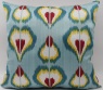 Blue Ikat Silk Cushion Pillow Covers-i166