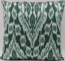 Green Silk Ikat Pillow Cover - i254