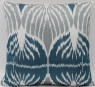 Grey Blue Silk Ikat Cushion Covers - i207