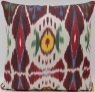 Handmade Burgundy Silk Ikat Cushion Covers - i201