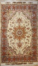 Handmade Persian Silk and Wool Tabriz Rug R8441