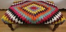 R7593 Handmade Turkish Kilim Ottoman Coffee Table