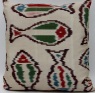 Handmade White Silk Ikat Cushion Covers - i189