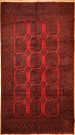 R9304 Large Afghan Red Carpet