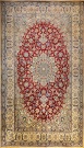 R6064 Persian Silk and wool Nain Carpet