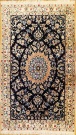 R8623 Persian Silk and Wool Nain Rugs