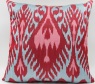 Red Ikat Silk Cushion Pillow Covers-i169
