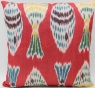Red Silk Ikat Cushion Covers - i233