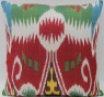 Red Silk Ikat Cushion Covers - i236