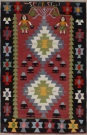 R6509 Vintage Denizli Turkish Kilim Rug