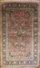 R6664 Vintage Indian Kashmir Silk Carpet