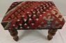 R7750 Vintage Kilim Covered Footstools