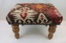 R7750 Vintage Kilim Covered Footstools