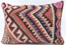 D446 Vintage Kilim Lumbar Pillow Cover