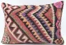 D446 Vintage Kilim Lumbar Pillow Cover