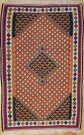 R9402 Vintage Senneh Persian Kilim Rug