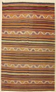 R7472 Vintage Turkish Handwoven Balikesir Cicim Kilim Rug