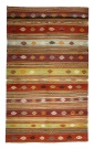 R8172 Vintage Turkish Kilim Rug