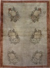 R3599 Vintage Ushak Turkish Rug