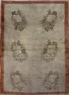 R3599 Vintage Ushak Turkish Rug