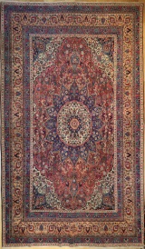 R1124 Antique Persian Tabriz Carpet