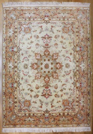 Beautiful Handmade Persian Silk Isfahan Carpet R7763